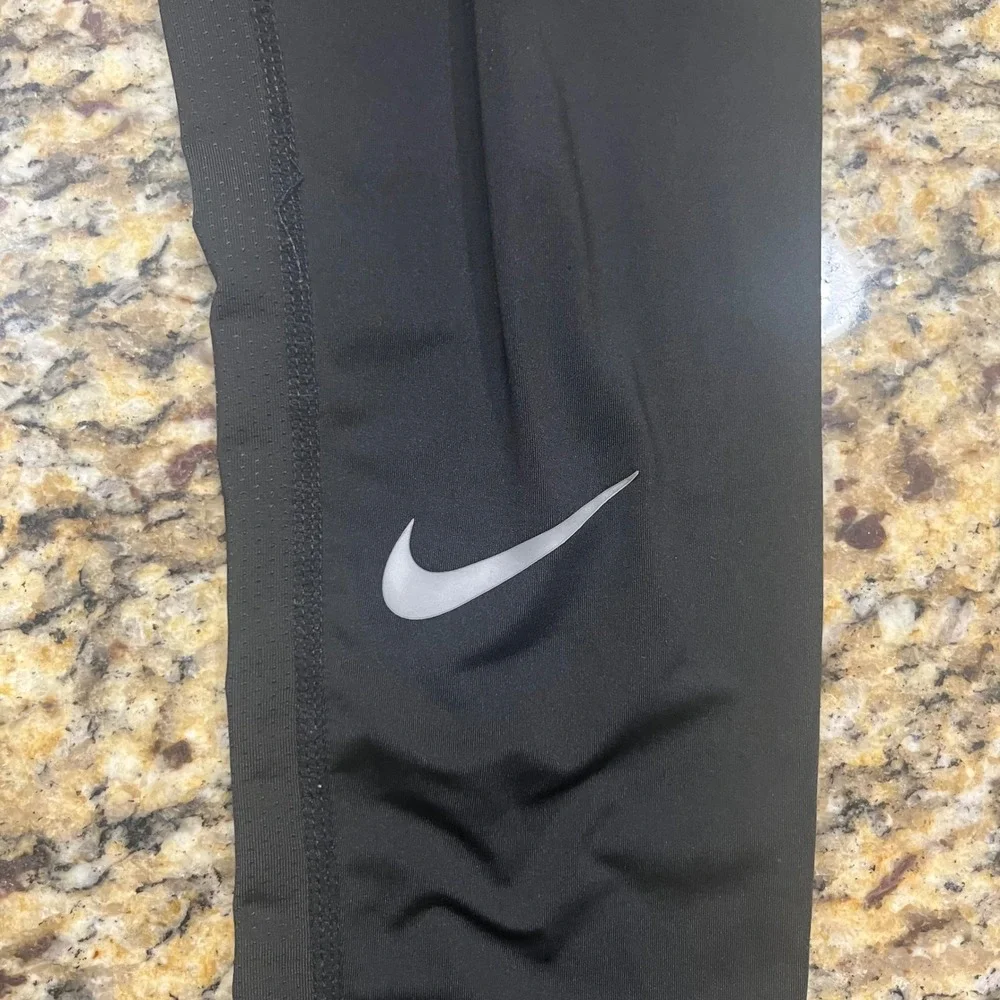 Nike Pro Mens Compression  Black Athletic Training Leggings Size Large